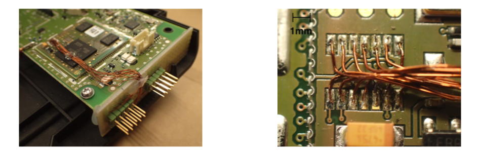 Figure 4: Details of the connector added to the board
