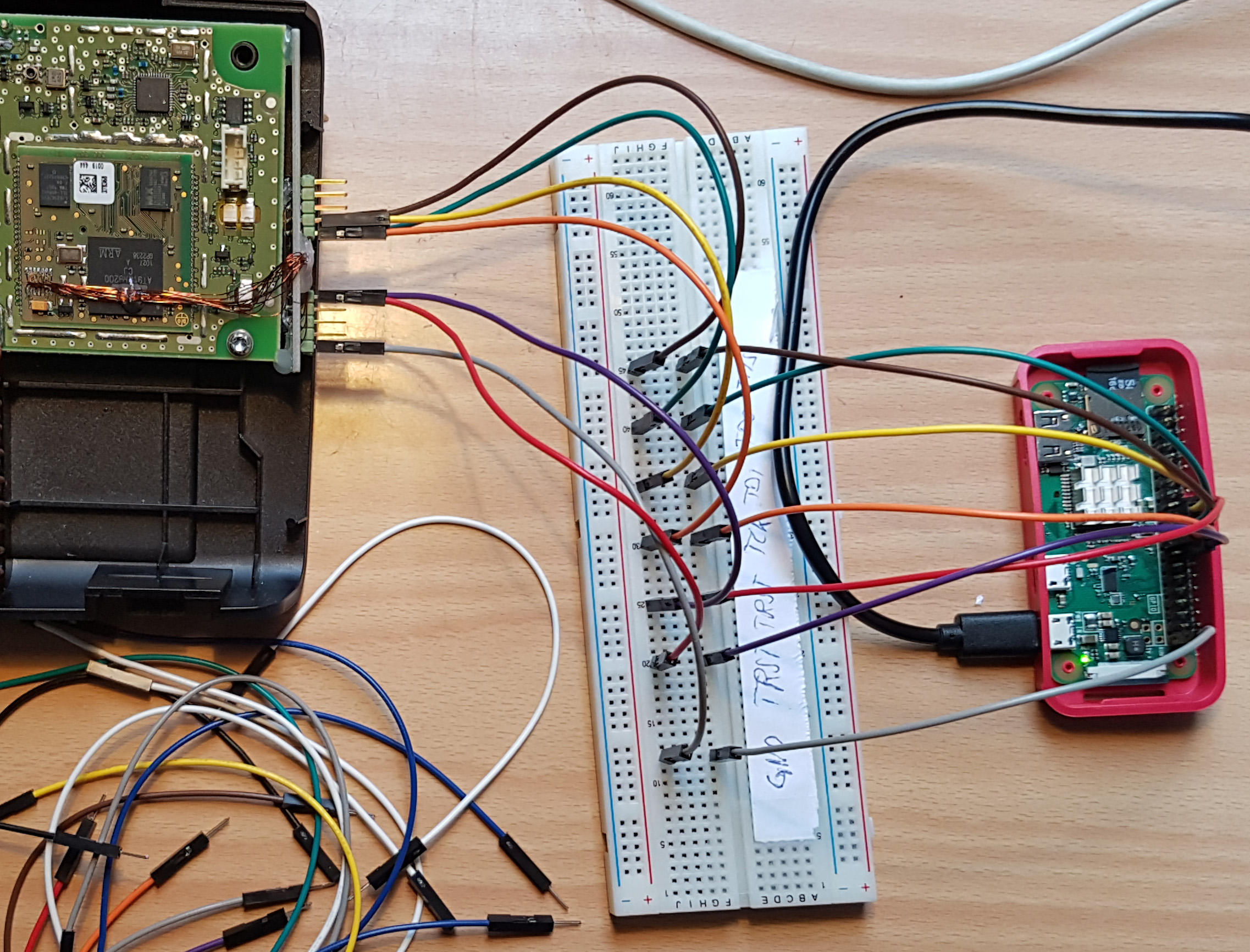 Figure 8: Using a Raspberry Pi Zero as JTAG adapter